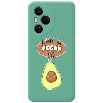 Capa Tumundosmartphone de Silicone Líquido verde para Honor 400 Pro 5G Vegan Life Design Desenhos - 1