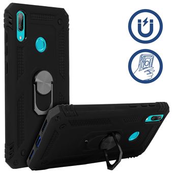 Capa Protetora Avizar para Huawei Y7 2019 Com Suporte em Anel Magnético Preto