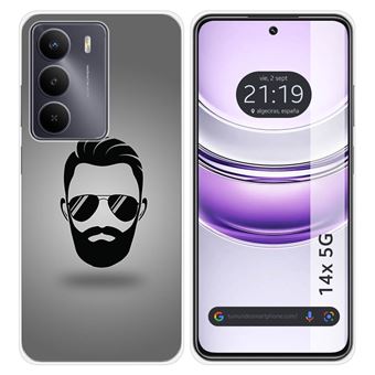 Capa de Silicone Tumundosmartphone para Realme 14x 5G | Desenhos de barba - 1