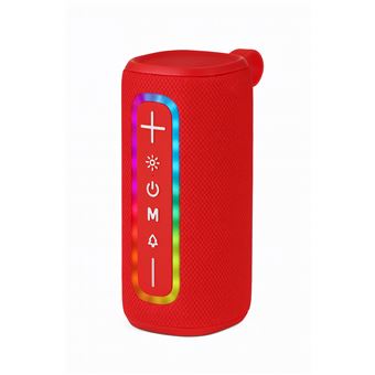 Coluna Wireless Portátil com Luz LED Sanda SK-18 | Vermelho - 1