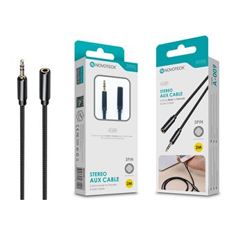 Extensão de Cabo Aux Jack 3.5mm Novoteck A-009 | 2 m - 1