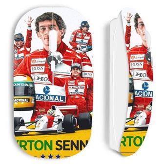 Rato Sem Fios Maniacase | Ayrton Senna Legend branco - 1