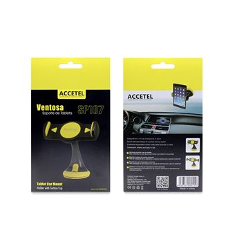 Acessórios Tablet Internet Multimédia Suporte Automóvel Accetel SP107P Universal Ventosa com fácil instalação para Tablet (4"" - 10"") - 1