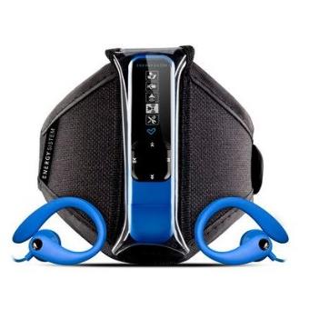 Leitor MP3 Energy Active 2 Neon Blue 4GB (Rádio FM, Écouteurs sport, Brassard)