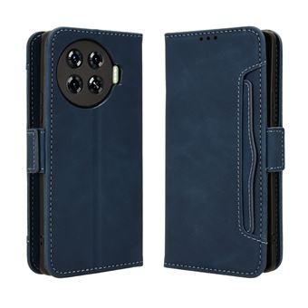 Capa FOXDOCK Protetora para Tecno Spark 20 Pro Plus 5G | Suporte e Flip de couro PU | À Prova de Choque | Azul - 1