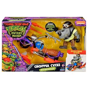 Tartarugas Ninja Famosa | Rocksteady com Chopper Cycle - 1