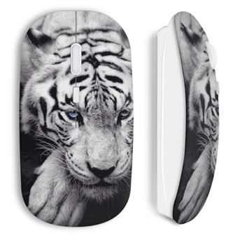 Rato Wireless Maniacase Tigre Branco Olhos Azuis - 1