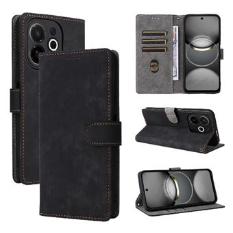 Capa ZURSANA para Tecno Spark 30C 5G KL8H | Pele Sintética | Fecho Magnético | Compartimento para Cartões com Bloqueio RFID | Preto - 1