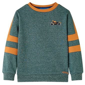 Sweatshirt para criança | vidaXL | verde-escuro mesclado 92 | 1,5 a 2 anos - 1