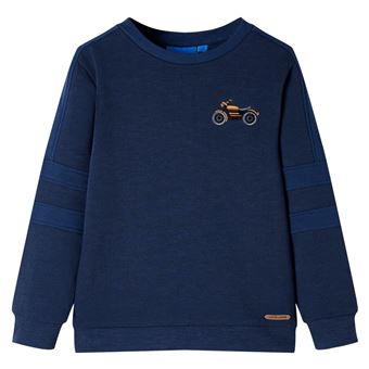 Sweatshirt para criança | vidaXL | azul-escuro mesclado 104 | 3 a 4 anos - 1