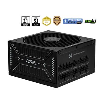 Fonte de Alimentação MSI MAG A850GLS PCIE5 | Preto - 1