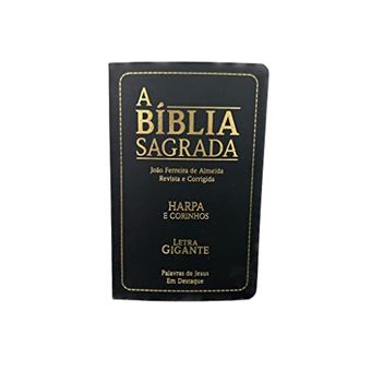 Bíblia Sagrada Harpa E Corinhos Letra Gigante - Palavras De Jesus Em Vermelho - 1