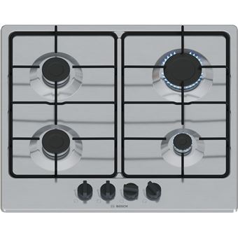 Placa a Gás Bosch Serie 4 PGP6B5K85 | 58.2 cm | 4 Zonas | Aço inoxidável - 1