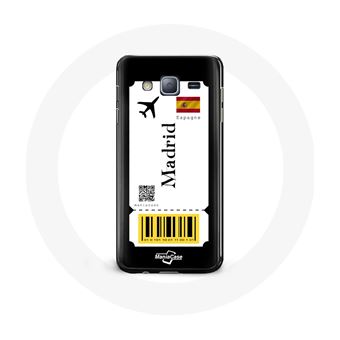 Capa Maniacase para Samsung Galaxy J7 2016 Bilhete de Avião Madri, Espanha - 1