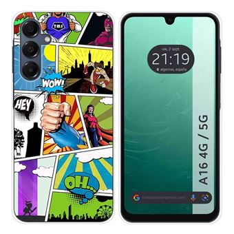 Capa de Silicone TUMUNDOSMARTPHONE para Samsung Galaxy A16 4G / 5G Design de desenho em quadrinhos - 1