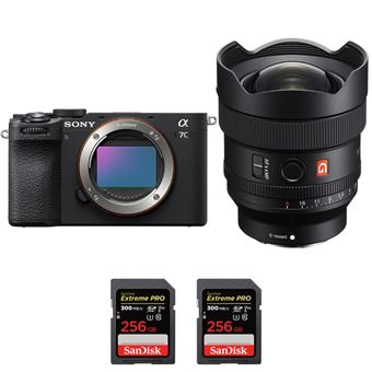 Sony A7C II Preto + FE 14mm f/1.8 GM + 2 SanDisk 256GB Extreme PRO UHS-II SDXC 300 MB/s + PDF MCZ DIRECT - 1