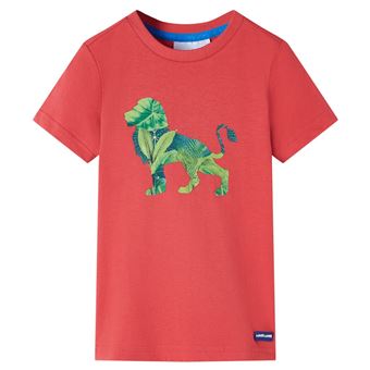 T-shirt para criança vidaXL | vermelho 128 | 7 a 8 anos - 1