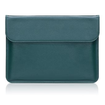 Sleeve Protetora HSMY Couro New MacBook Pro 13.3 '' / Air 13.3 '' A1932 A1706 A1708 A1989 A2159 - Verde Escuro - 1