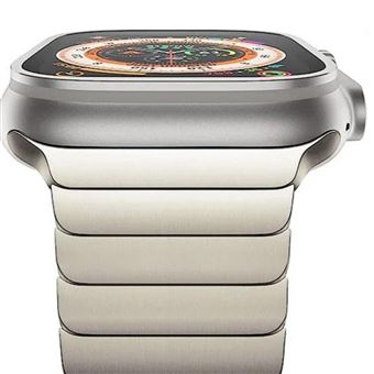 Bracelete titânio em Aço inox Antiimpacto para Apple Watch Series 10 46mm | Branco - 1