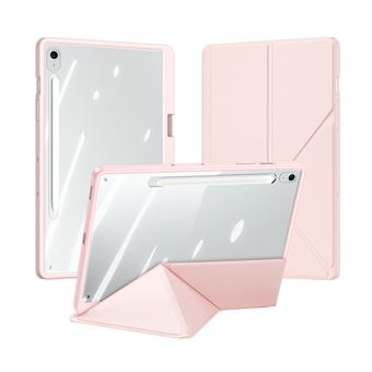 Capa DUX DUCIS para Samsung Galaxy Tab S10 FE Plus PU com Suporte, Caneta e Proteção Total,Rosa - 1