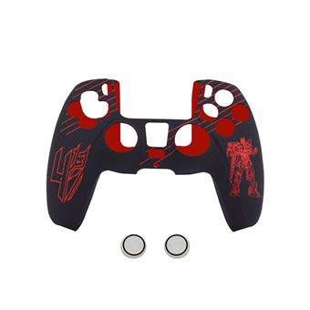 Capa Silicone HSMY com Grips para Comando PS5 - Preto e Vermelho(Transformateurs) - 1