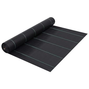 Tela para Controlo de Ervas e Raízes vidaXL PP 1x10 m preto - 1