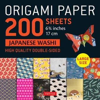 Origami Paper 200 Sheets Japanese Washi Patterns 675 Inch Large Tuttle Origami Paper Highquality Double Sided Subtitle Changed Toorigami Sheets  For 6 Projects Included Stationery - 1