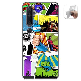 Capa Tumundosmartphone de Gel TPU para Xiaomi mi note 10 design desenhos em quadrinhos - 1