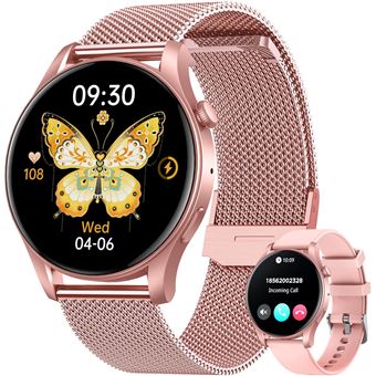 Smartwatch CHRONUS | 1,43" | Amoled | Bluetooth | +100 Modos Desportivos | à prova d'água | alça dupla | rosa - 1
