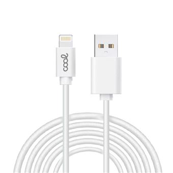 Cabo COOL Lightning USB compativel para iPhone / iPad (3 metros) Branco - 1