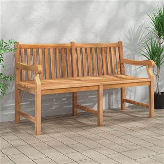 Banco de jardim vidaXL 150 cm madeira de teca maciça - 1