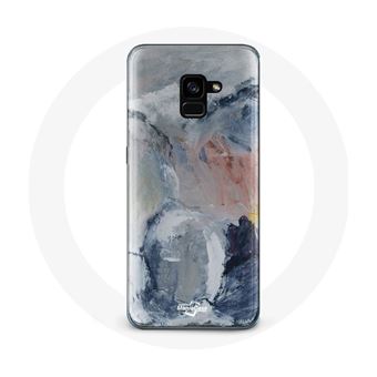 Capa Maniacase para Samsung Galaxy A8 Plus Fundo de Textura Abstrata Cinzento - 1