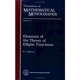 Elements of the Theory of Elliptic Functions - Paperback - 1990 - 1