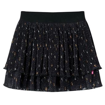 Saia para crianças com dois folhos | vidaXL | preto 140 | 9 a 10 anos - 1