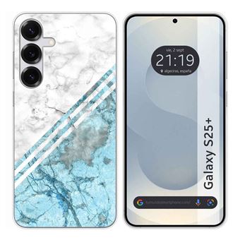 Capa TUMUNDOSMARTPHONE de silicone para Samsung Galaxy S25+ Plus 5G Marble Design 02 Desenhos - 1