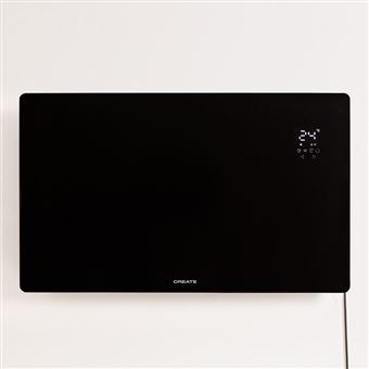 Convector Elétrico de Vidro Create Warm Crystal com WiFi | 2500W - Preto - 1