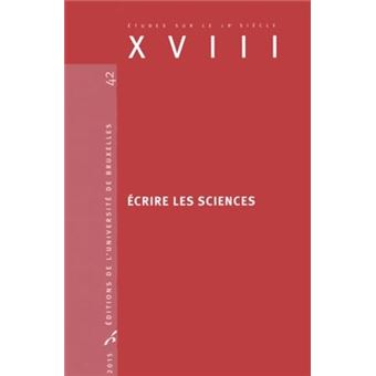 Ecrire Les Sciences - 1