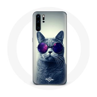 Capa Maniacase para Huawei P30 Pro Estilo de Óculos Roxo Gato - 1