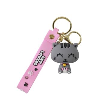 Porta-Chaves I-Total Gato Cinza - 1