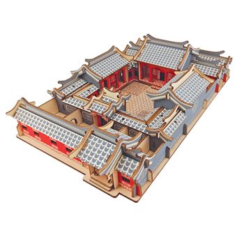 Puzzle 3D HSMY de 179 Peças XF-G026H - Quadrângulo de Pequim - 1