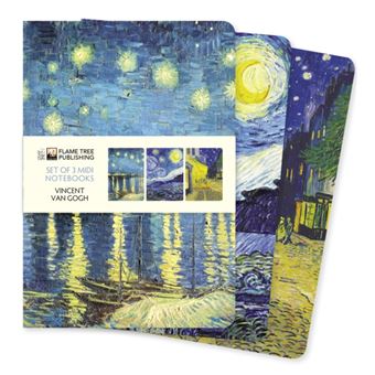 Vincent Van Gogh Set Of 3 Midi Notebooks By Flame Tree Publishing - 1