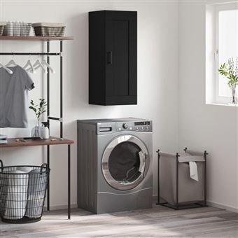 Armário de Parede vidaXL | 34,5x34x90 cm | Derivados de madeira preto - 1