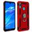 Capa Protetora Avizar para Huawei Y7 2019 Com Suporte em Anel Magnético Vermelho_1