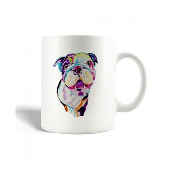 Caneca Maniacase Pitbull Dog Multicolor Paint Art Craft - 1