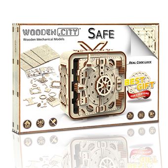 Puzzle 3D de Madeira WOODEN CITY WR322 | Cofre com Código Bloqueio - 1