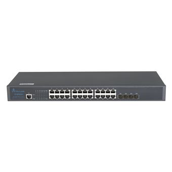 Switch de Rede Extralink Comutador Chiron 24x RJ45 1000Mb/s, 4x SFP+, L3 | Preto - 1