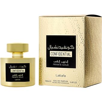 Perfume Unissexo Lattafa Confidential Private Gold | EDP | 3.4 oz | 100 ml - 1