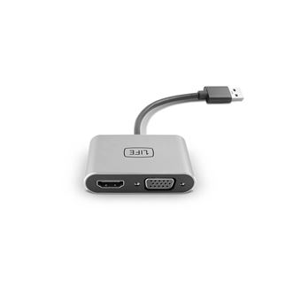 Adaptador USB-A para HDMI e VGA 1Life va: USB » HDMI + VGA - 1