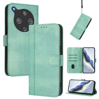 Capa FOXDOCK para ZTE Nubia P9 Pro 5G | Proteção contra Impactos | Estilo Vintage | TPU | Compartimentos para Cartões | Suporte | Verde claro - 1