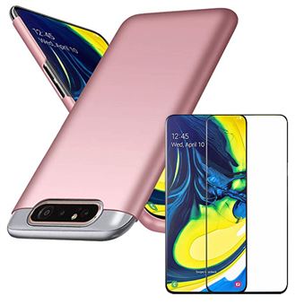 Kit Película de Vidro 5D + Capa SlimShield Phonecare para Samsung A80 Full Cover Rosa - 1